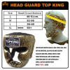 TKB TopKing "Snake" Boxing Headgear Head Guard Gold (Black)