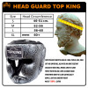 TKB TopKing "Snake" Boxing Headgear Head Guard Silver (Black)
