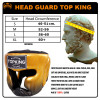 TKB TopKing "Super Star" Boxing Headgear Head Guard Gold