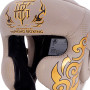 TKB Top King "Kanok" Boxing Headgear Head Guard Beige