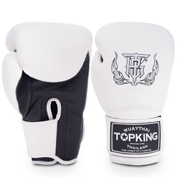 TKB Top King Boxing Gloves "Super" White-Black