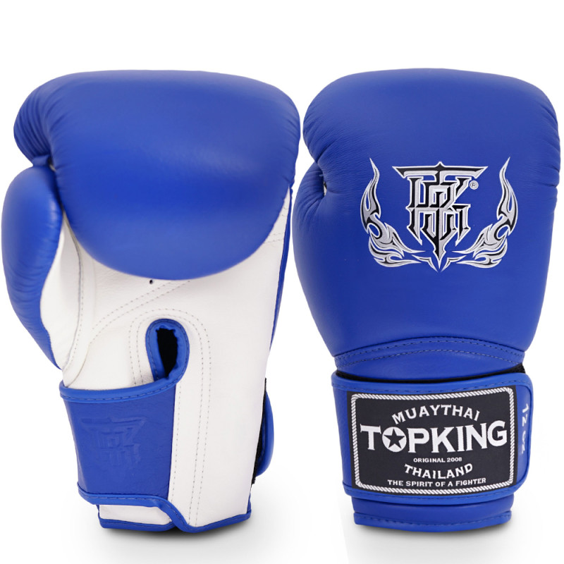TKB TopKing Boxing Gloves "Super" Blue-White