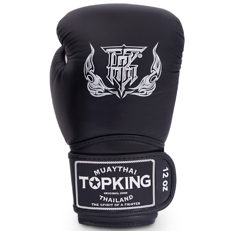 TKB TopKing Boxing Gloves "Super" Black-White