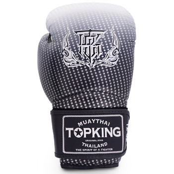 TKB TopKing Boxing Gloves "Super Star" Mesh Palm Silver