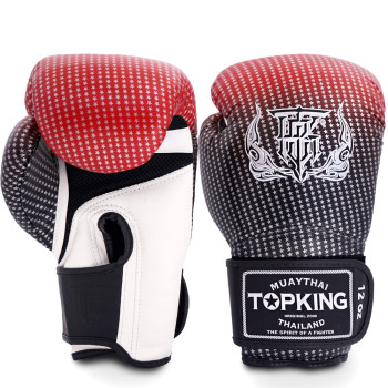 TKB Top King Boxing Gloves "Super Star" Mesh Palm Red
