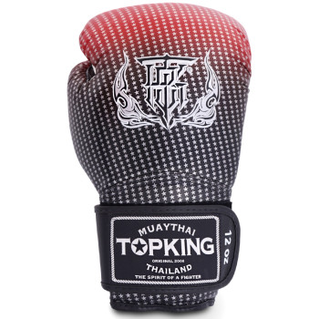 TKB TopKing Boxing Gloves "Super Star" Mesh Palm Red