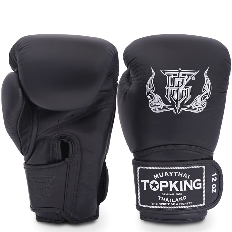 TKB TopKing Boxing Gloves "Super" Black 