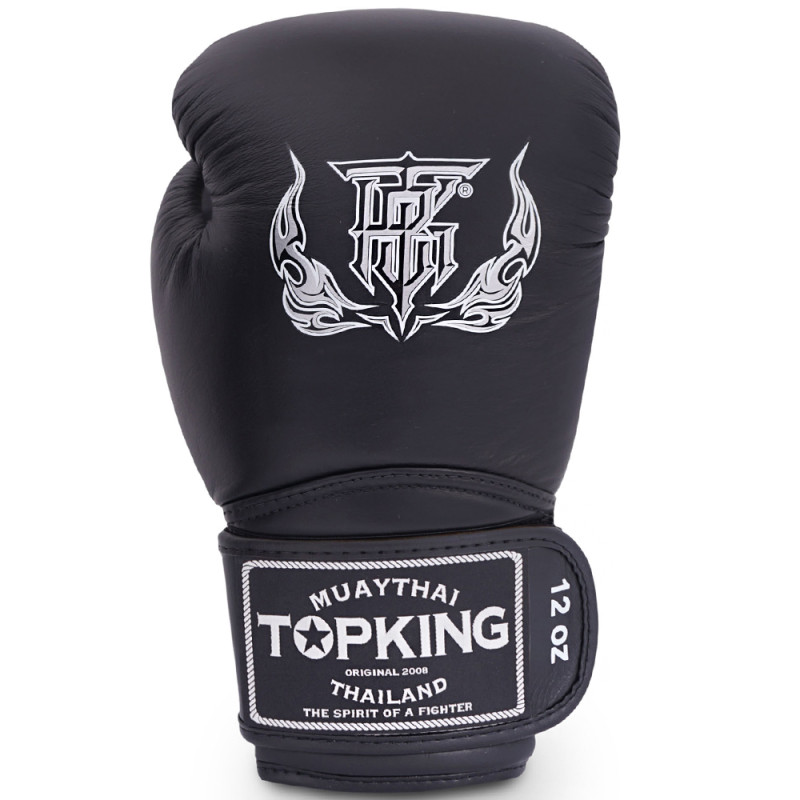 TKB TopKing Boxing Gloves "Super" Black 
