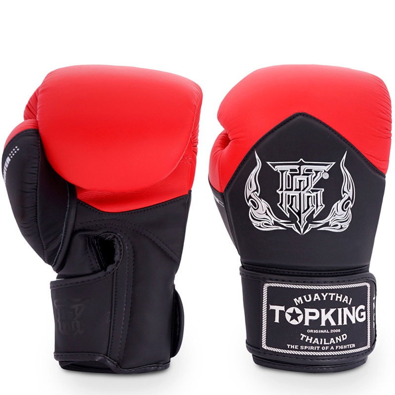 TKB TopKing Boxing Gloves "Blend-01" Black-Red