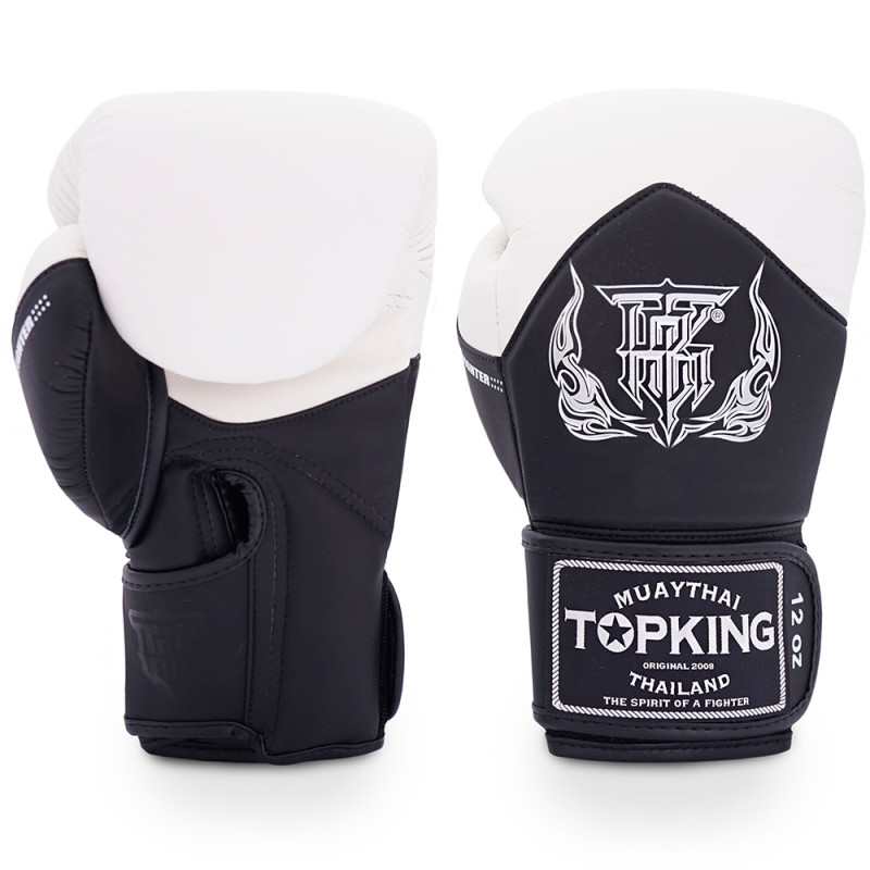 TKB TopKing Boxing Gloves "Blend-01" Black-White