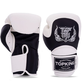TKB Top King Boxing Gloves "Blend-02" White-Black