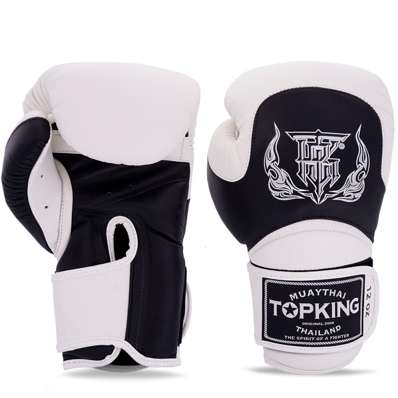 TKB TopKing Boxing Gloves "Blend-02" White-Black