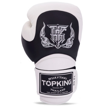 TKB TopKing Boxing Gloves "Blend-02" White-Black