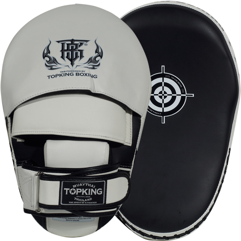 TKB TopKing TKFME Focus Mitts Muay Thai Boxing Black-White