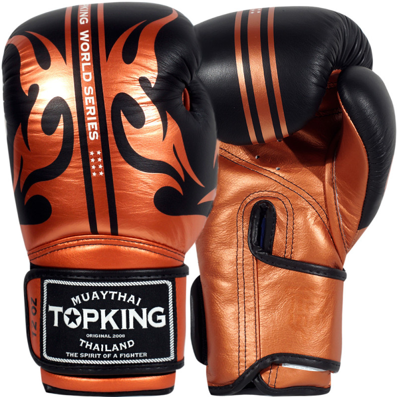TKB TopKing Boxing Gloves "World Series" Black-Cooper 