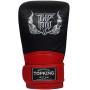 TKB Top King TKBMU-OT Bag Gloves Muay Thai Boxing Mitts Open Thumb Black-Red 