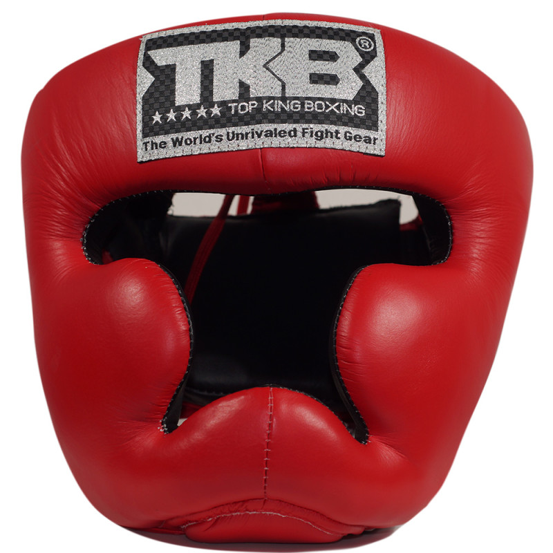 TKB TopKing TKHGEC-LV "Extra Coverage" Boxing Headgear Head Guard Red