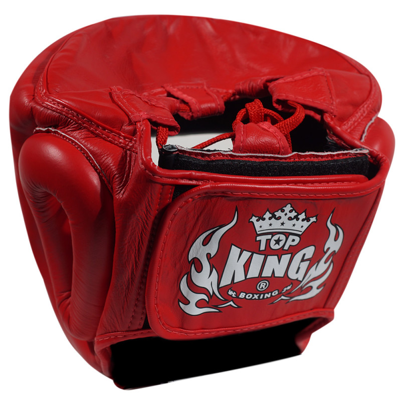 TKB TopKing TKHGEC-LV "Extra Coverage" Boxing Headgear Head Guard Red