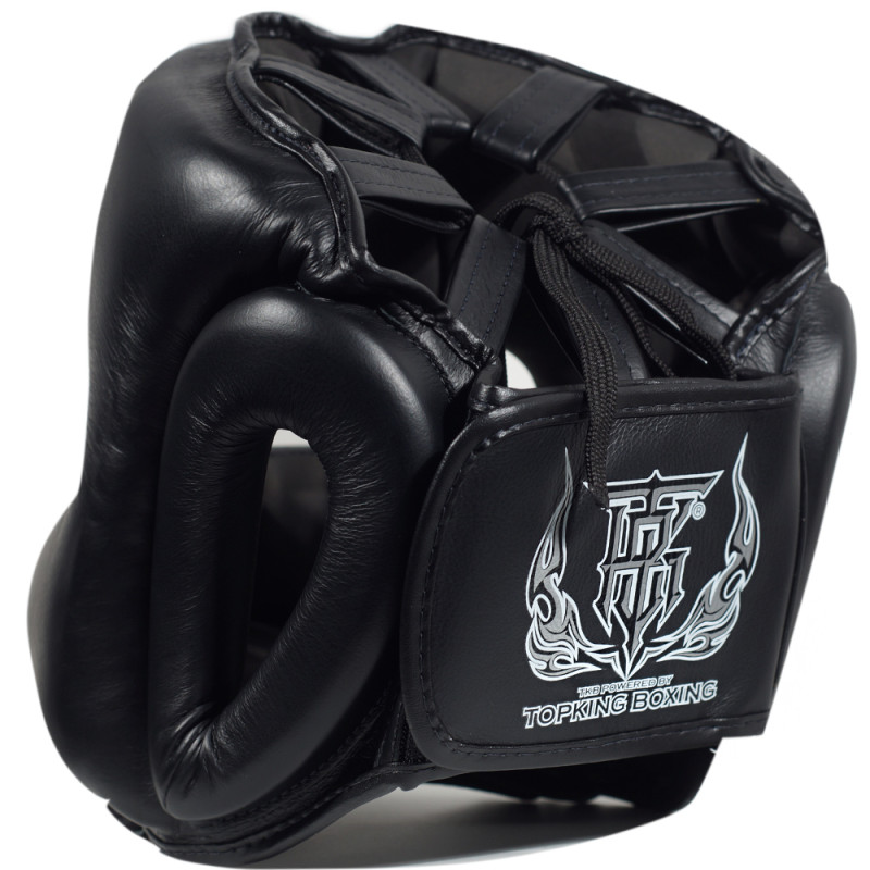 TKB TopKing TKHGPT (CC) Boxing Headgear Head Guard Full Face Bumper Black