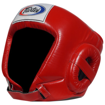 Fairtex HG1 Boxing Headgear Head Guard Competition Red
