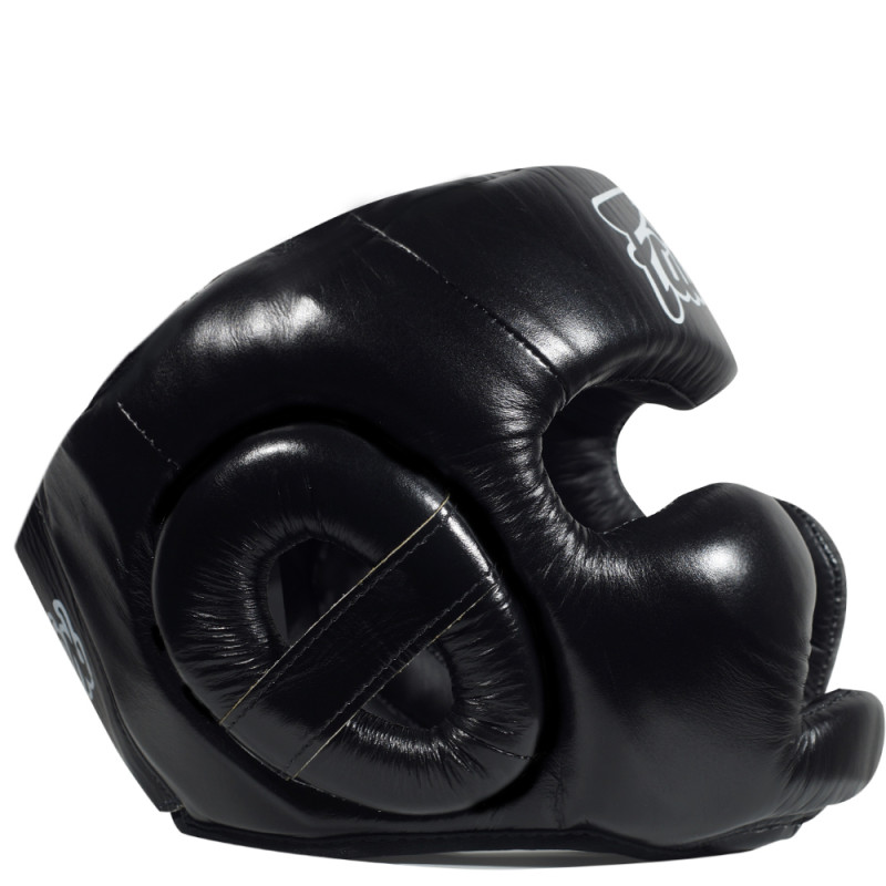 Fairtex HG13 Boxing Headgear Head Guard "Diagonal Vision Sparring" Lace Up Black