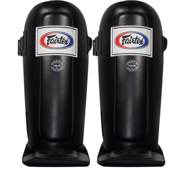 Fairtex SP3 Muay Thai Boxing Shin Guards "In-Step Double Padded Protector" Black 