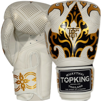 TKB Top King Boxing Gloves "Kanok" White 