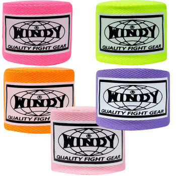 Windy Hand Wraps Muay Thai Boxing Free Shipping Pink, Light Pink, Lime, Purple, Orange