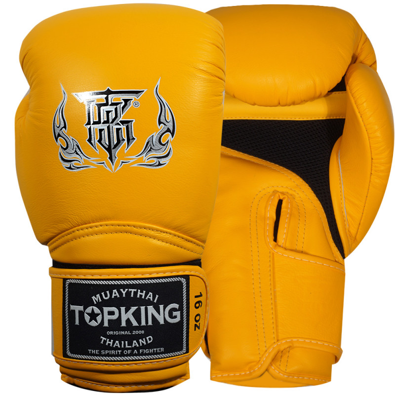 TKB TopKing Boxing Gloves "Super Air" Mesh Palm Yellow