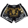 TKB TopKing TKRMS-006 Muay Thai Boxing Shorts Retro Black Free Shipping