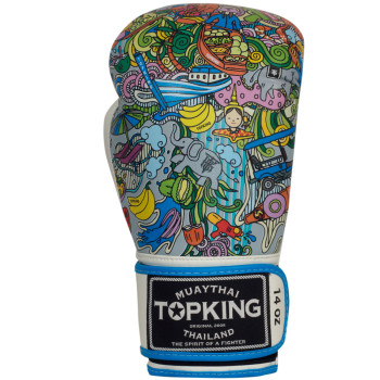 TKB TopKing Boxing Gloves "Songkran" White
