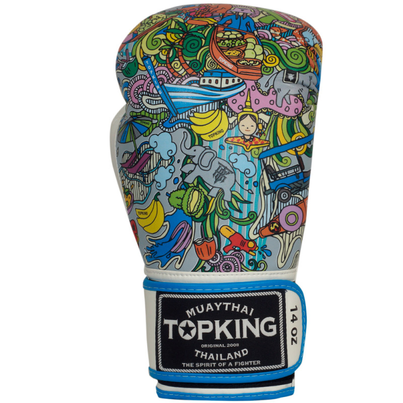 TKB TopKing Boxing Gloves "Songkran" White