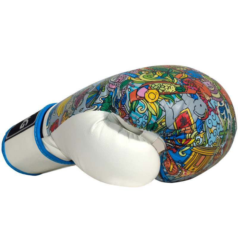 TKB TopKing Boxing Gloves "Songkran" White