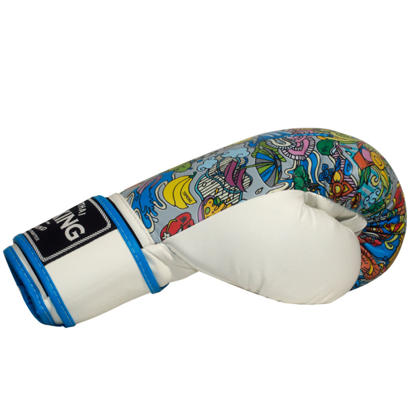 TKB TopKing Boxing Gloves "Songkran" White