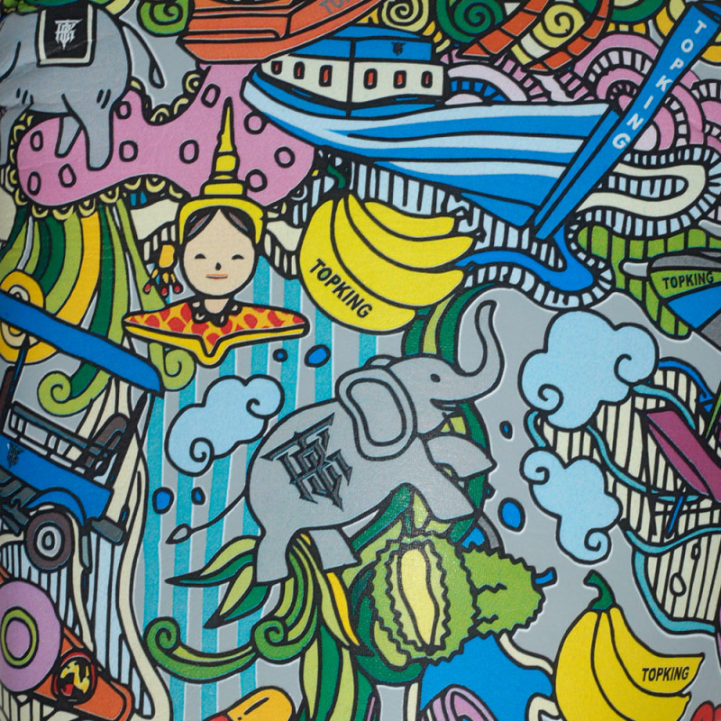 TKB TopKing Boxing Gloves "Songkran" White