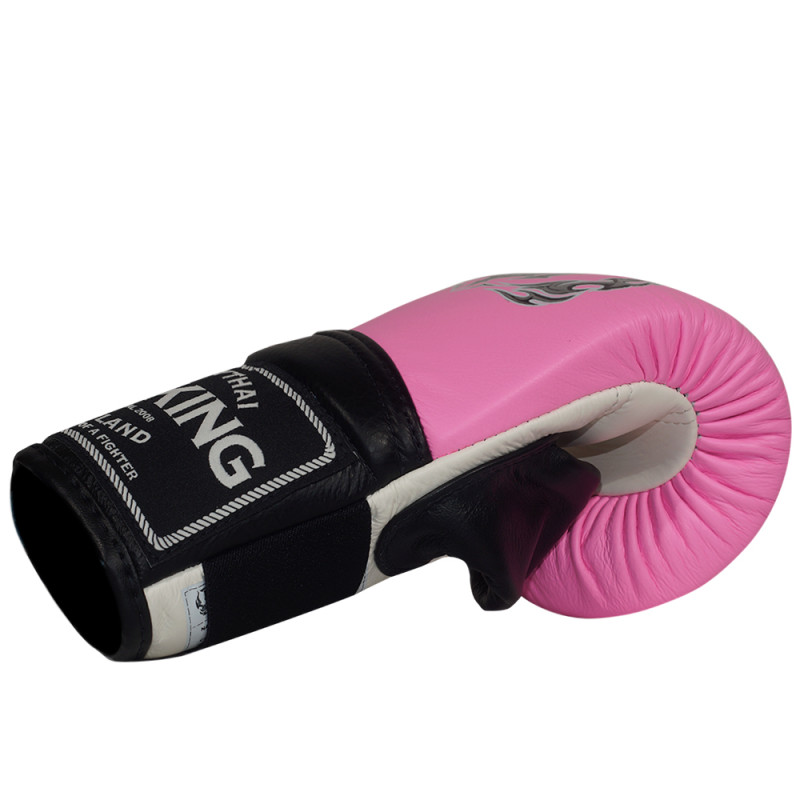 TKB TopKing TKBMU-CT Bag Gloves Muay Thai Boxing Mitts Closed Thumb Pink