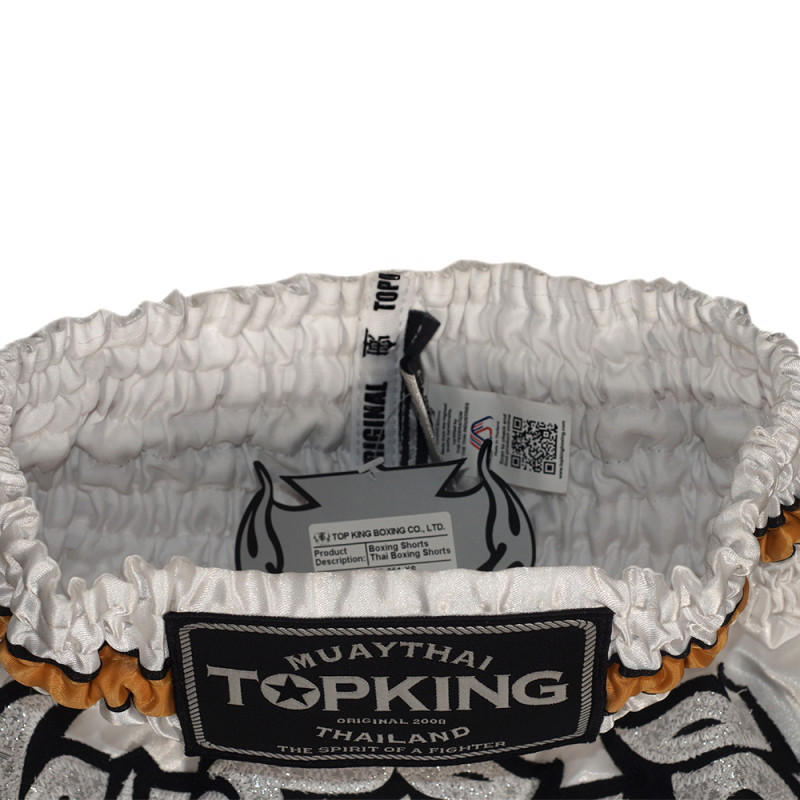 TKB TopKing TKTBS-051 Muay Thai Boxing Shorts White Free Shipping