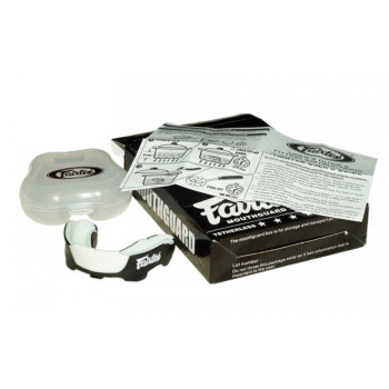 Fairtex MG3 Mouth Guard Gel Muay Thai Boxing Free Shipping Black-White