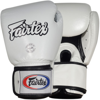 Fairtex BGV1 Boxing Gloves "Breathable" Universal White