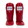 Fairtex SP3 Muay Thai Boxing Shin Guards "In-Step Double Padded Protector" Red