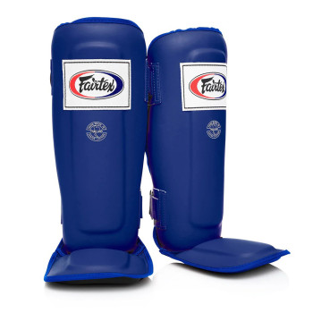 Fairtex SP3 Muay Thai Boxing Shin Guards "In-Step Double Padded Protector" Blue