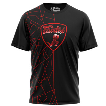 Fairtex TST174 T-Shirt Muay Thai Boxing Training "Lamborghini" Black-Red Free Shipping