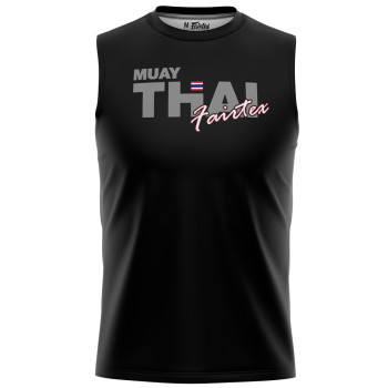 Fairtex MTT32 Jersey T-Shirt Muay Thai Boxing Training Black-Gray Free Shipping