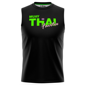 Fairtex MTT32 Jersey T-Shirt Muay Thai Boxing Training Black-Green Free Shipping