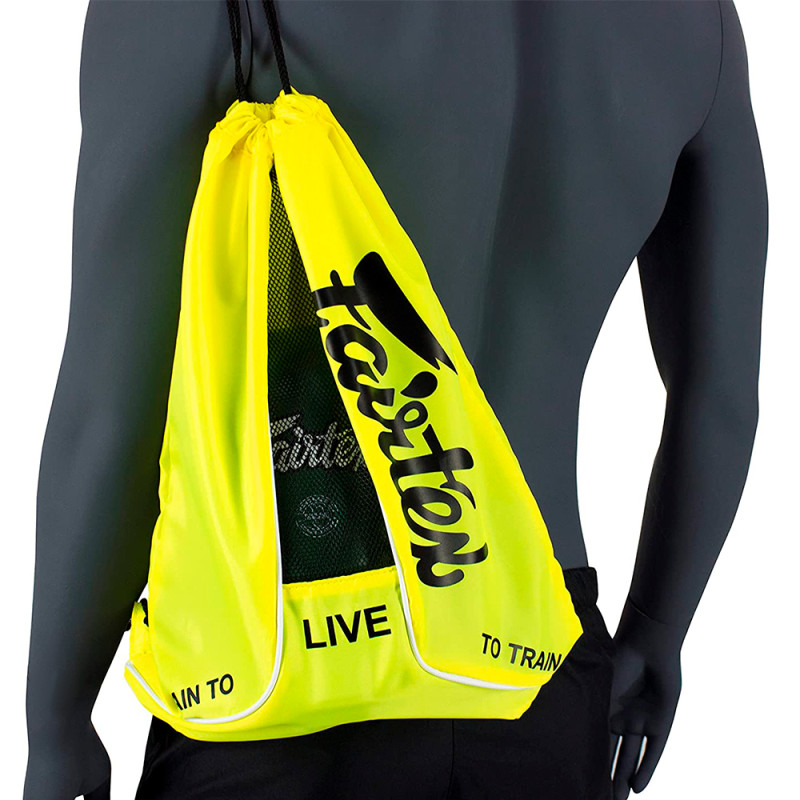 Fairtex BAG6 Backpack Muay Thai Boxing Sack Gym Bag Yellow