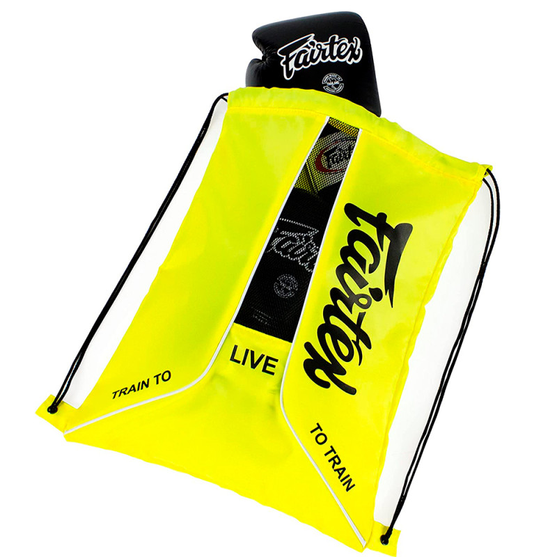 Fairtex BAG6 Backpack Muay Thai Boxing Sack Gym Bag Yellow