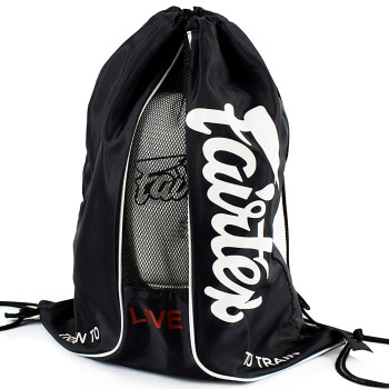 Fairtex BAG6 Backpack Muay Thai Boxing Sack Gym Bag Black