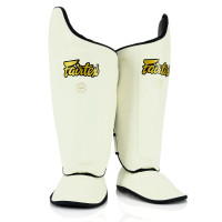 Fairtex SP8 Muay Thai Boxing Shin Guards "Ultimate" White