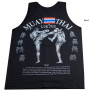 Muay Thai Jersey Tank Top Cotton Black Free Shipping