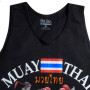 Muay Thai Jersey Tank Top Cotton Black Free Shipping